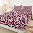 thumbnail image 3 of Manfei Abstract Geometric 4pcs Bed Sheets,Animal Print King Sheets,Animal Leopard Super Cozy Sheet Set,Wildlife Room Decor, 3 of 7