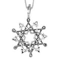 thumbnail image 1 of 925 Sterling Silver Celtic Star of David Charm Pendant 54mm, 1 of 1