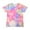 Pink#13, variant on Favoffer Unisex Kids' Summer Multicolor Cool Tie-Dye Graphic Tee Relaxed Round Neck Trendy Short-Sleeve Breathable Top, for Casual, Travel, Play, Gifting 4-13Y