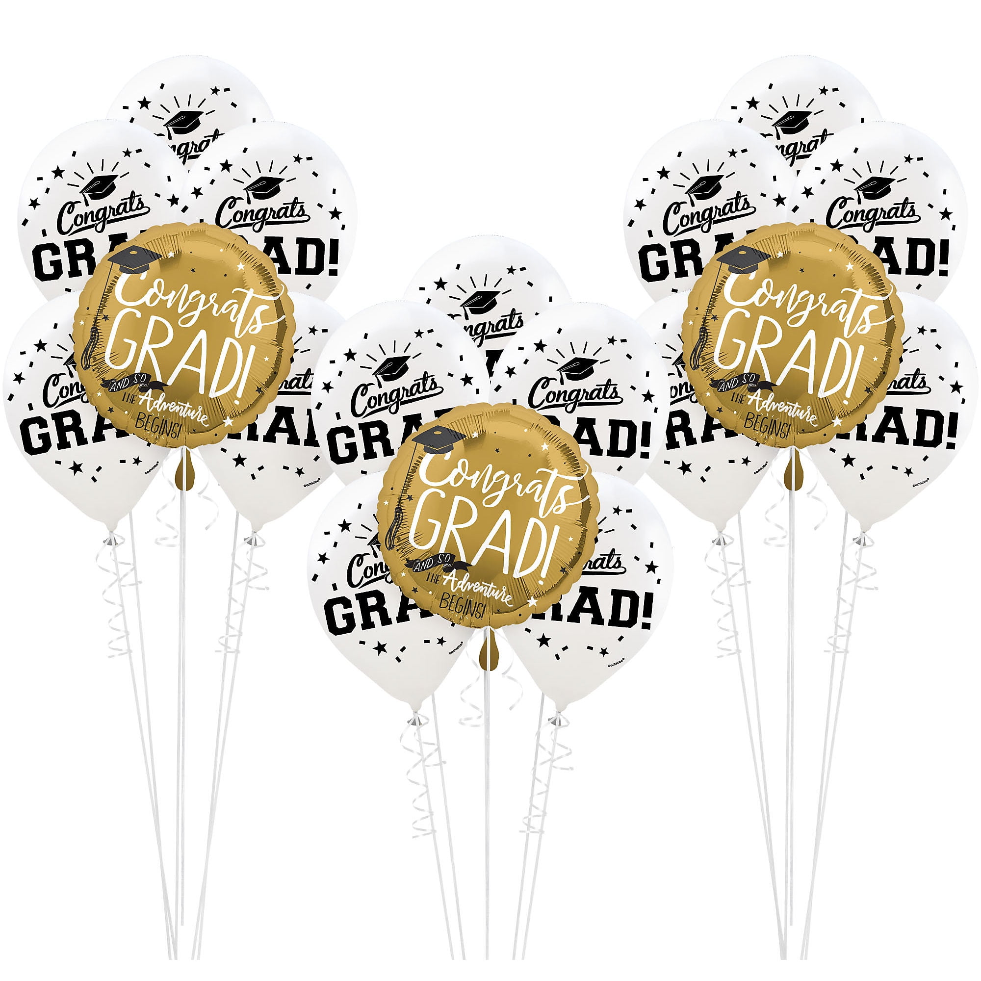 Party City Graduation Balloon Kit, Includes Foil Balloons, Latex Balloons, and Balloon Weights