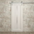 thumbnail image 4 of Modern Barn Door 30 x 80 inches | Ego 5014 Painted White Oak | 6.6FT Silver Rail Track Heavy Hardware Set | Solid Panel Interior Doors, 4 of 5