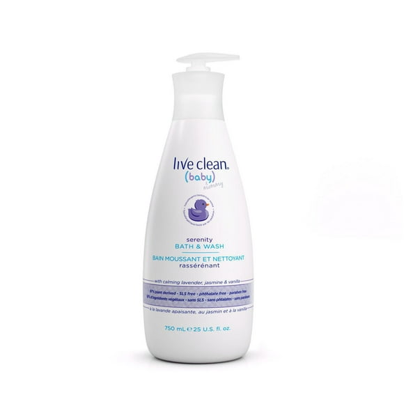 Bain moussant et nettoyant rassénérant Live Clean Baby & Mommy