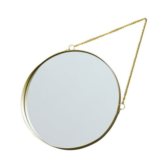 Retro Decor Wall Mounted Vanity Mirror Hanging Dressing Round Mirrors Entryway Punch Hole