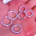 thumbnail image 4 of Small Hoop Earrings for Women 925 Sterling Silver Hypoallergenic Cartilage Hoops Earrings for Men（3 Pairs, 4 of 9