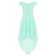 thumbnail image 2 of TiaoBug Kids Girl Off Shoulder Wedding Dress Formal Princess Party Maxi Gown Mint Green 12, 2 of 6