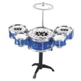 thumbnail image 4 of Kits de batería para niños perfecl juguete musical instrumentos de percusión mini juego de batería de simulación Azul, 4 of 8