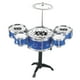 thumbnail image 4 of Juego de batería para niños, mini juego de percusión, juguetes musicales de iluminación musical, minitambor Azul, 4 of 9