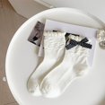 thumbnail image 4 of Ankle Socks - Women Socks Bow Crew Socks Dress Breathable Soft Girls Socks, Socks for Women,Color: White Size: One Size, 4 of 7