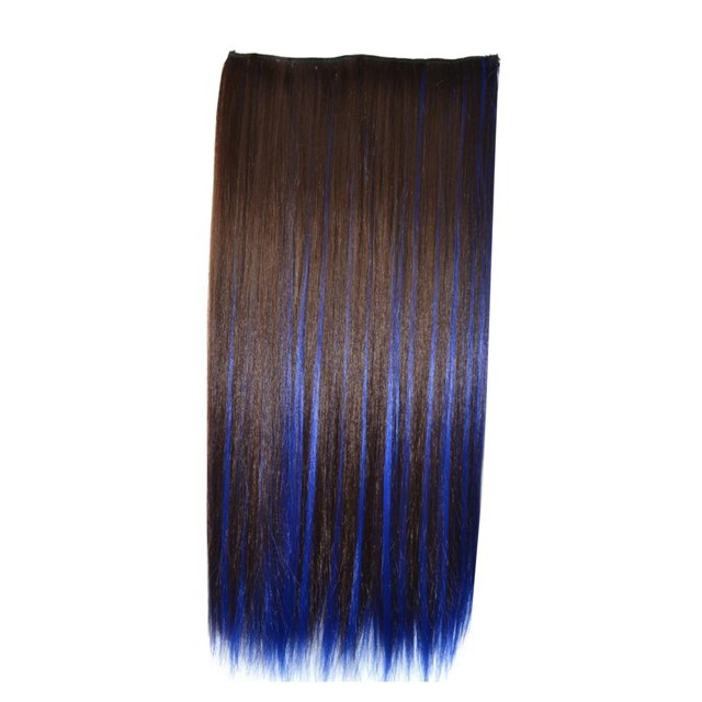 WIFKLSIIPG Mèches de Couleur Cinq Clips Extensions de Cheveux Perruque Lisse Pièce de Cheveux Rideau