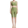 thumbnail image 1 of Gibobby Conjuntos de chándal Conjunto de tops y pantalones deportivos de color sólido para yoga ajustados súper elásticos para mujer(Verde, S), 1 of 5