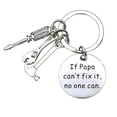 thumbnail image 2 of Fathers Day Gift if Dad Cant Fix It No One Can Key Chain with Tool Charms, 2 of 8
