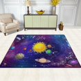 thumbnail image 3 of Coolnut Planets Around Sun on Cosmic Lightweight Carpet Mats, 5'3" x 4' Area Soft Rugs, Floor Mat Rug Home Decoration for Kids Room Living Room, 63"x 48", 3 of 6