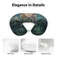 thumbnail image 4 of Xecao Starry Sky Meditating Lion Print Memory Foam Cervical Neck Pillow Versatile U-Shaped Pillows for Home,Office,Camping,Travelling,Soft Washable Cover, 4 of 8