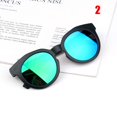 thumbnail image 1 of Gafas de sol coloridas con espejo reflectante para niños y niñas, anteojos de sol Retro, redondos, UV400, gran oferta Fivean unisex, 1 of 2
