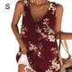 thumbnail image 3 of Sonducket Chaleco de mujer Camiseta sin mangas con cuello en V sexy Camiseta sin mangas con estampado floral, rosa, 5XL Prendas para la parte del cuerpo Vino rojo S Sonducket AP002036-25, 3 of 4