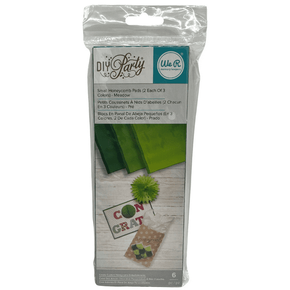 6 Pack 3 in x 8 in Small Honeycomb Pads, Party Decorations in Earthy Tones, Perfect for Garden Parties, Picnics, Table Decor, DIY Centerpieces, Hanging Accents, Natural Themed Event Décor