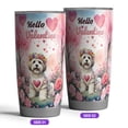 thumbnail image 2 of Hello Valentine’s Day Havanese Flower Crown Romantic Pink Floral 20oz Stainless Steel Tumbler Insulated Cup with Lid Havanese Dog Lover Gifts Idea - 00031, 2 of 5