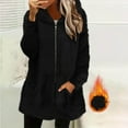 thumbnail image 2 of Fleece Jacket Women Sevevn Women's Fleece Coat Oversized Zip Up Hooded Jacket Winter Sherpa Coat, 2 of 6
