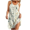 thumbnail image 1 of JGTDBPO Summer Dresses For Women Casual Loose Tank Dresses Sleeveless Sling Printed Beach Vacation Dress Swing T Shirt Sundress Cover Up Loose Dress, 1 of 6
