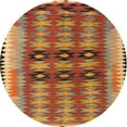 thumbnail image 1 of Ahgly Company Machine Washable Indoor Round Traditional Gold Area Rugs, 3' Round, 1 of 7