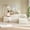 Beige, variant on Leumius 96" Modular Cloud Sectional Sofa,Modern L-Shaped Couch with Left Facing Chaise,Upholstered Deep Seat Sleeper Sofa Bed for Living Room,No Assembly Required,Black