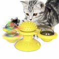thumbnail image 1 of Spinning Jouets pour Chats, Boule d'Herbe à Chat avec Brosse à Cheveux à Rayures, 1 of 7