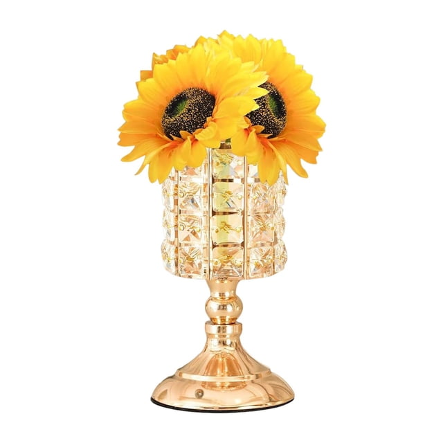 Lámpara De Mesa De Cristal Con Forma De Girasol, Regulable, Ideal Para Decorar El Hogar, La Habitación De Un Hotel O La Habitación De Un Niño