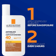 La Roche-Posay Anthelios Tinted Mineral SPF 40 Light Fluid Sunscreen Medium, 1.7 fl oz
