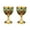 Golden green, variant on 2Pcs 30ml Wine Cup Vintage Medieval Goblet Drinking Glass Metal Wine Glass Travel Goblet Home Decoration Party Supplie