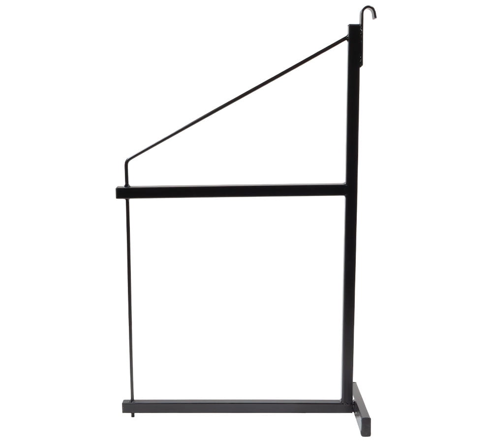 4 Pack 2 Tier Shipping Container Shelving Bracket with Hooks - 19-3/4"x34", 551 lbs WLL - Black Powder Coated Steel for Heavy Duty Trailer Containers - Easy to Assemble & Remove