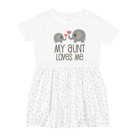Inktastic My Aunt Loves Me Girls Toddler Dress