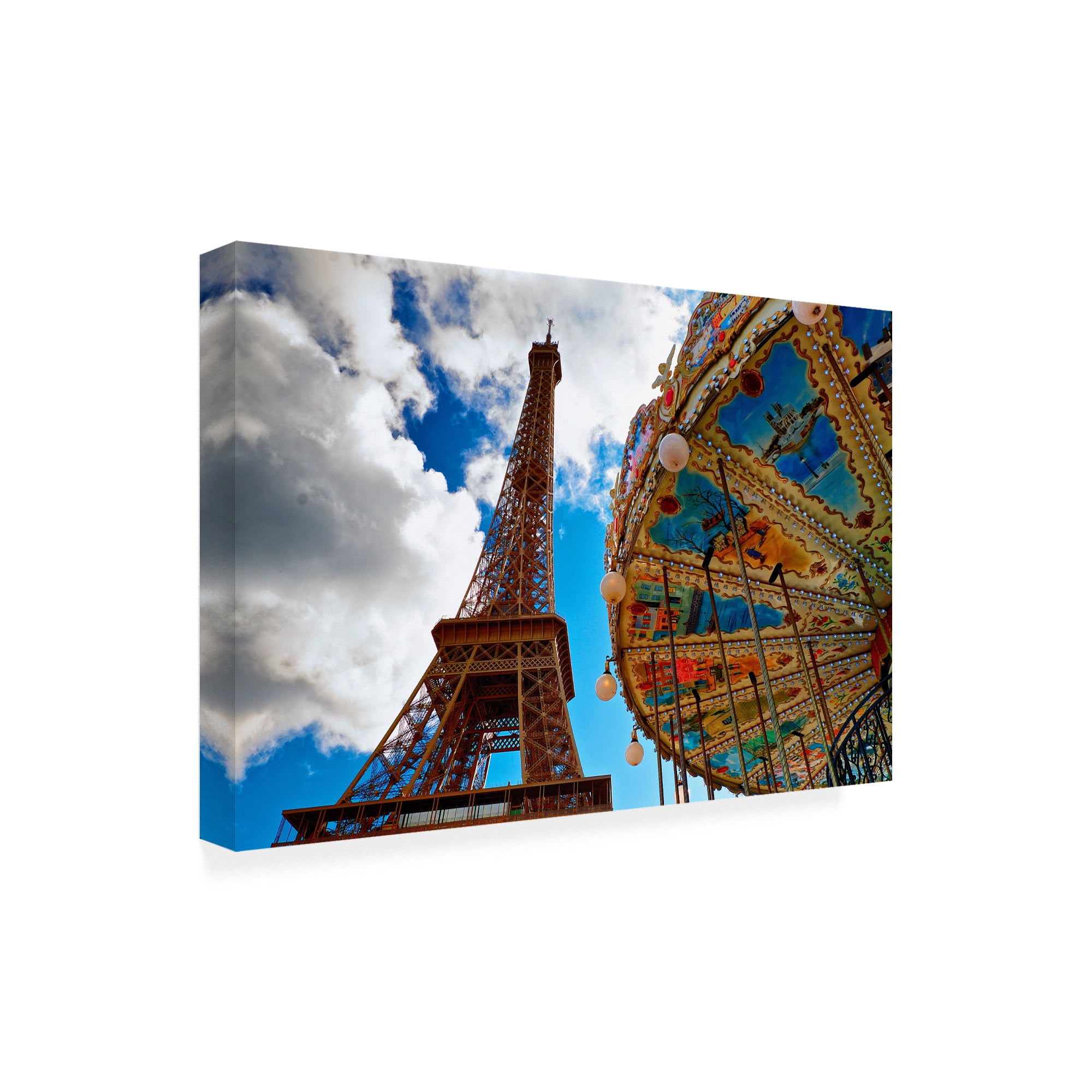 Trademark Fine Art 'La Tour et Le Carrousel' Canvas Art by Deborah Loeb Bohre