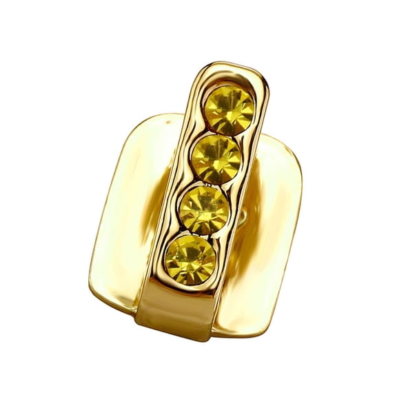WINDLAND Hip Hop Inspired Hollow Tooth Grillzs Unique Hip Hop Tooth Caps Accessory with Sparkling for Men and Women