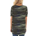 thumbnail image 1 of Women's Round Neck Loose Printed Short Sleeve In Front And Back Tops Blouses, 1 of 5