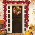 thumbnail image 4 of Moocorvic Fall Maple Leaf Garland, 5.74ft Thanksgiving Decoration Hanging Artificial Garland for Indoor Outdoor Wedding Fireplace, 4 of 6