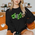 thumbnail image 4 of St. Patrick's Day Sweatshirts, Women's Long Sleeve Round Neck Sweatshirt, Women's St. Patrick's Day Print Sweatshirts Tops Comfortable Crewneck Long Sleeved Hoodie Sweatshirt, 4 of 6