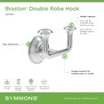 thumbnail image 4 of Wall Mounted Double Robe and Towel Hook in Polished - 583DRH, 4 of 4