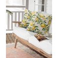 thumbnail image 6 of Waterproof Outdoor Throw Pillows with Inserts 18"x18", Yellow Lemon Soft Decorative Pillowcases for Couch Bedroom, Spring Floral Flower Fruit Farmhouse Modern Pillow Covers for Sofa Living Room, 6 of 6