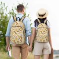 thumbnail image 4 of Disketp Honey Honeycomb print Canvas Backpack Lightweight Travel Daypack Student Rucksack Laptop Backpack-Small, 4 of 5