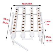 Hydroponics Growing System Kit,1 Level/36 Sites PVC-Pipe Vertical Hydroponic Garden Planting Vegetables and Herbs Growth Cultivation Equipment with Pump,Timer,Planting Basket,Grow Sponges