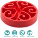 thumbnail image 1 of Comedero para perros a prueba de serpientes, comedero de alimentación lenta, comedero interactivo interesante, duradero, no tóxico y ecológico (rojo), 1 of 5
