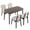 Walnut, variant on Ktaxon Modern Dining Table Set for 4, Solid Wood Dinner Table with 4 Padded Chairs for Home, Kitchen, Restaurant, 47" Wood Color