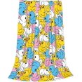 thumbnail image 2 of Pink Flamingo and Palm Leaves Throw Blanket for Bed Sofa Couch Fleece Blankets Lightweight Soft Cozy 50"x40", 2 of 5