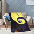 thumbnail image 3 of Manta polar de Pesadilla antes de Navidad, súper suave y acogedora, manta de franela ligera y cómoda, manta de felpa cálida para sofá, cama, 50 x 70 pulgadas, 3 of 5