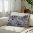 thumbnail image 6 of Purple Grey Abstract Throw Pillow Cover 12 x 20 Inch Decorative Pillow Cover Modern Graffiti Distressed Mottled Art Lumbar Pillowcase Seasonal Rectangle Cushion Case for Couch Sofa Bed Living Room, 6 of 9