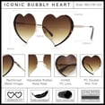 thumbnail image 5 of Womens Cute Bubbly Heart Shape Metal Rim Retro Lolita Sunglasses / Gold Tortoise - Brown, 5 of 7