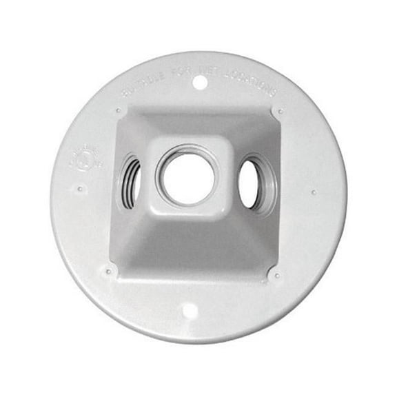 14390WH Plastic Round Lamp Holder White
