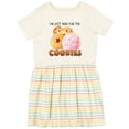 thumbnail image 3 of Inktastic I'm Just Here for the Cookies Girls Toddler Dress, 3 of 5