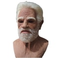 thumbnail image 4 of Máscara de látex con cubierta para la cara de anciano, máscara de persona mayor con arrugas espeluznantes de Halloween, disfraz de disfraz para adulto, 4 of 5