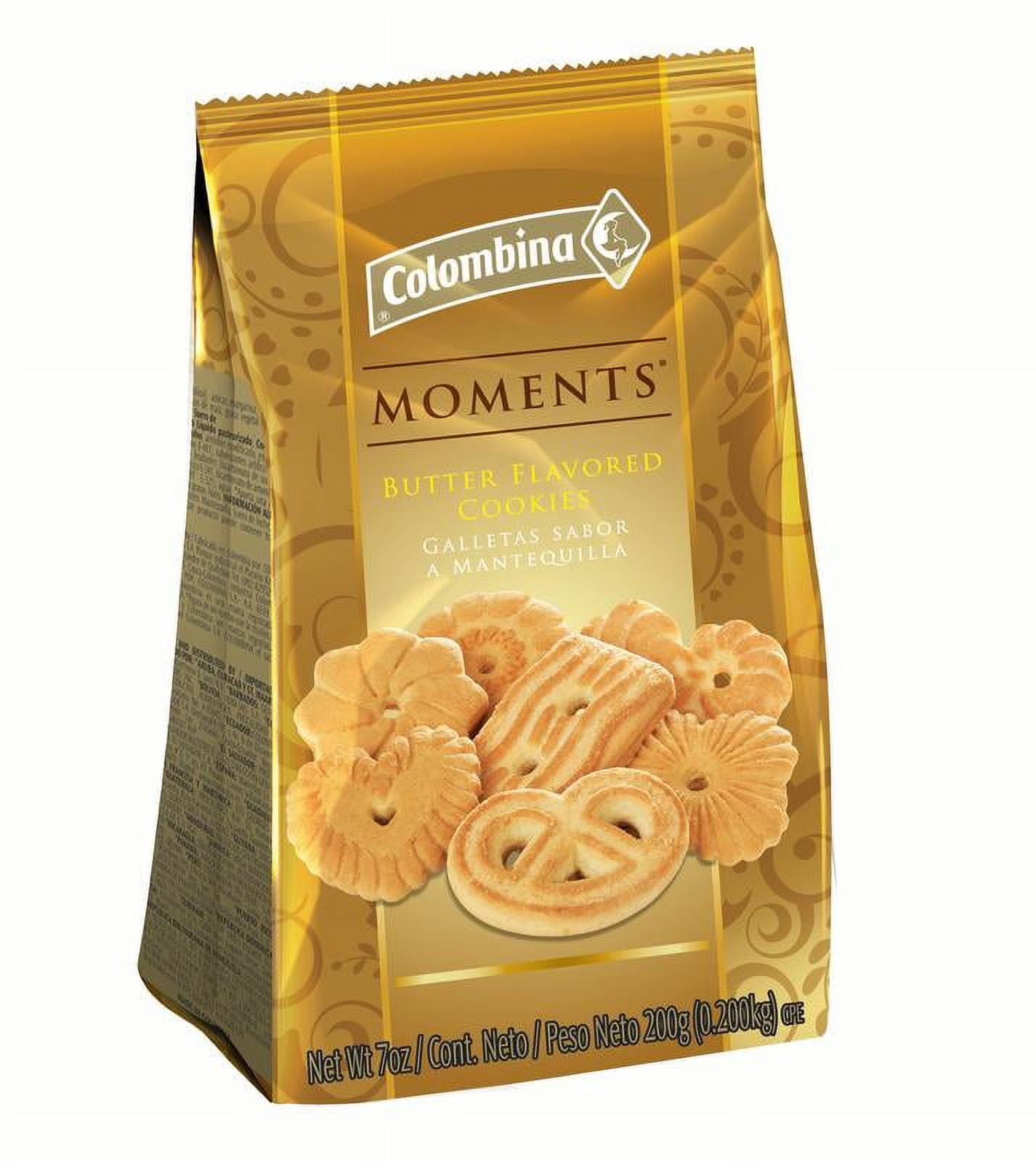 (3 pack) Colombina Moments Butter Cookies Gold 7oz